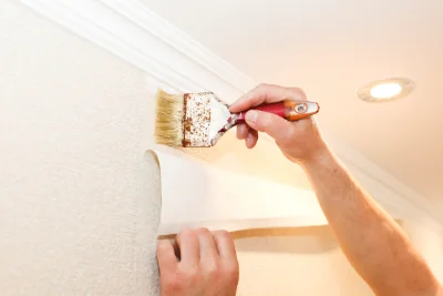 Pose de papier peint à Puyoô — revêtements muraux et toiles de verre